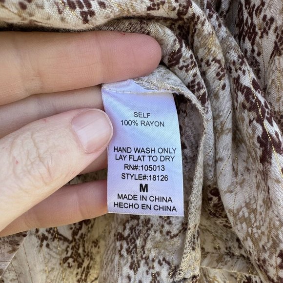 Savanna Jane Embroidered V-Neck Blouse Top Women’s Size Medium Boho Tassels - Picture 4 of 5